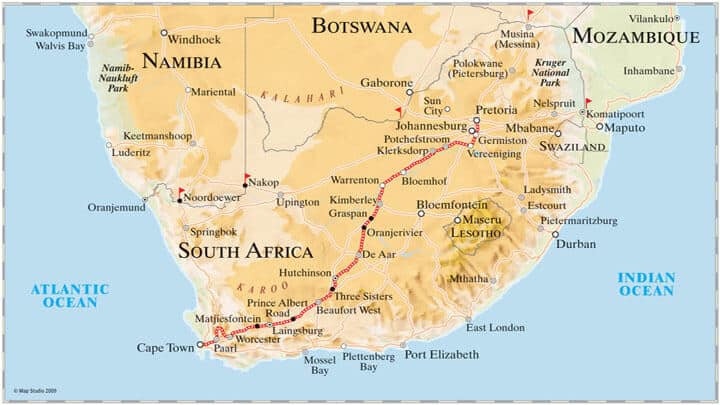 Rovos Rail Reisen - Pretoria nach Kapstadt