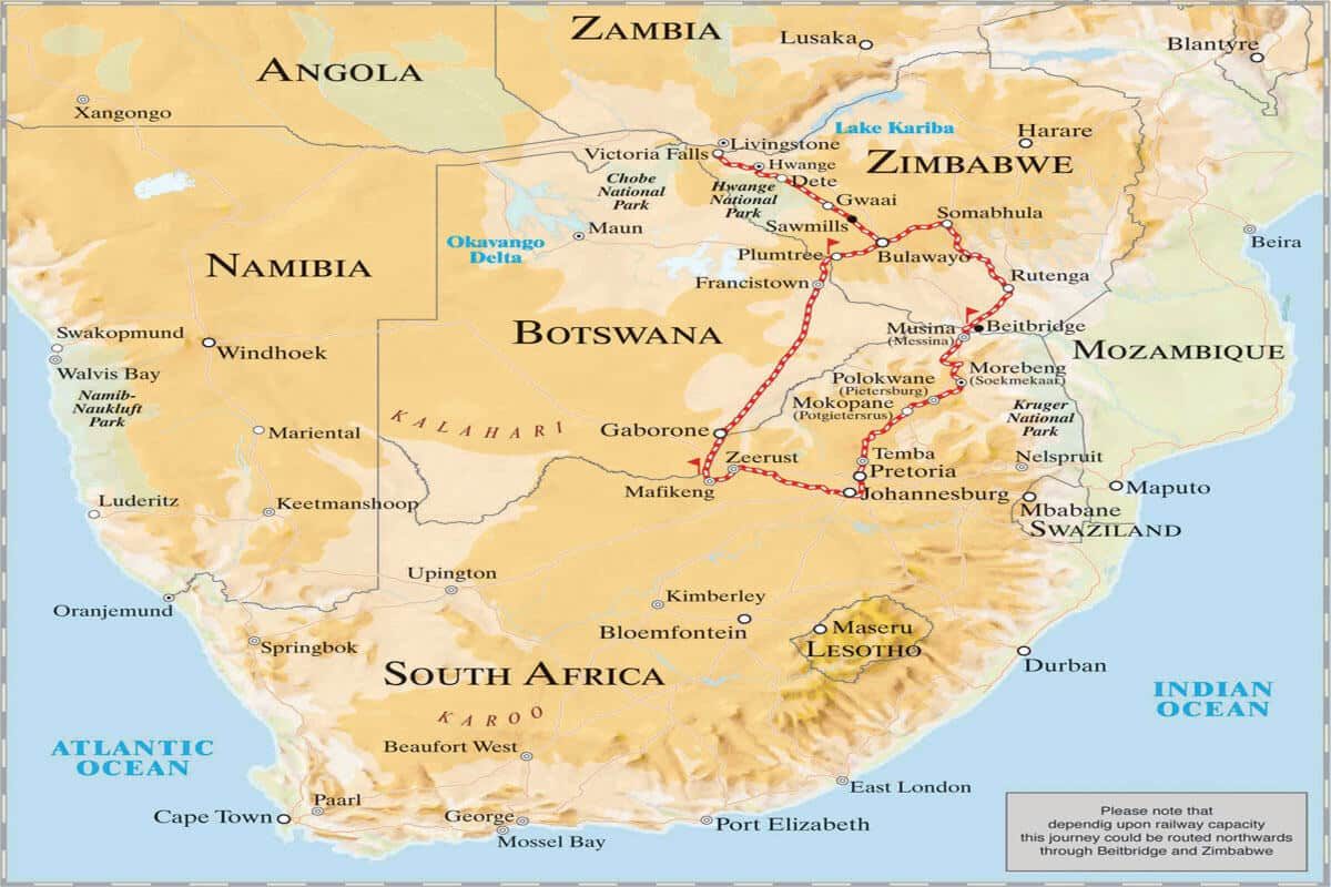 Rovos Rail Pretoria nach Victoria Falls - Südafrika zu den Vic Falls