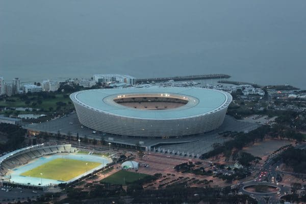Kapstadt WM Stadion zum Sonnenuntergang